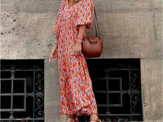Kjole. Maxi i Boho style./ Str: medium og Large