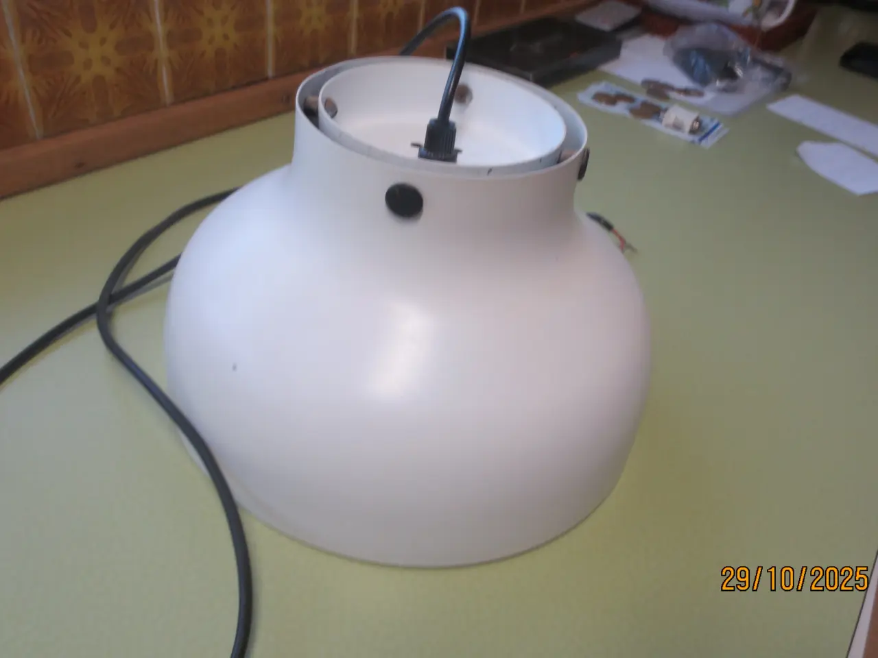 Billede 2 - 1 stk Retro Loftlampe Hvid