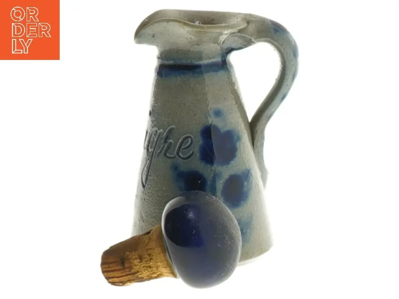 Billede 2 - Keramikflaske med korkprop (str. 9,5 cm)