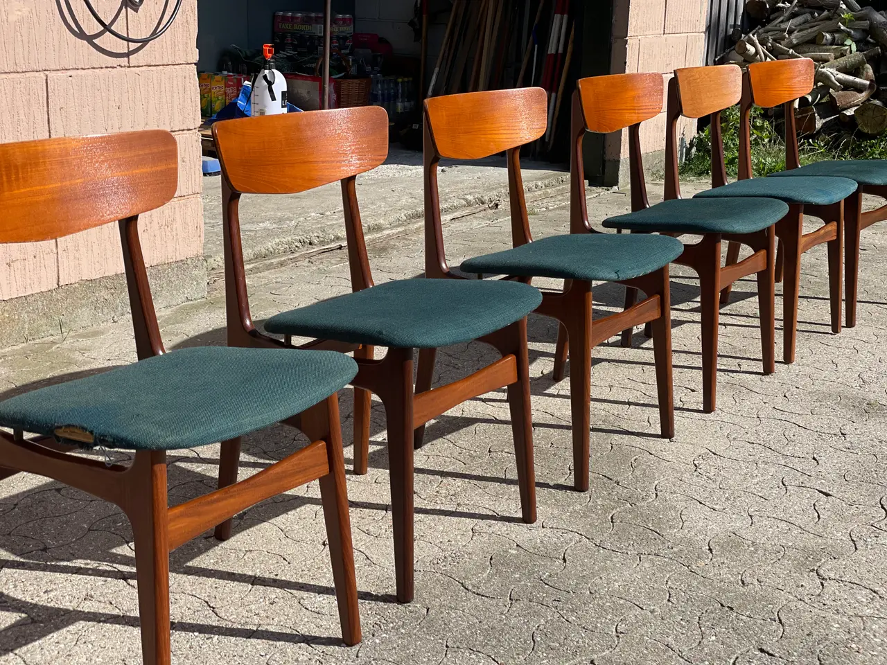 Billede 1 - Spisebordstole i teak træ