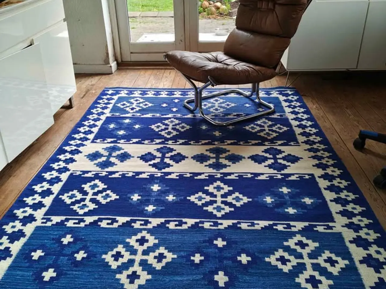 Billede 1 - Lækkert vendbart Kelim i Ren Uld (NYT) 160*230 cm