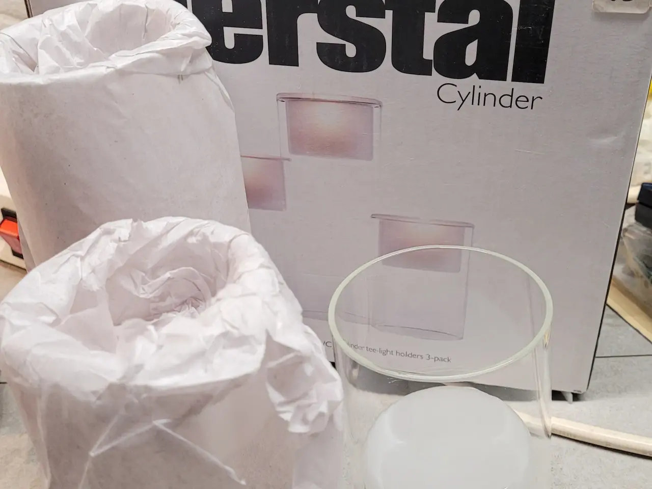 Billede 1 - Herstal Cylinder - 3 stk. lysestager