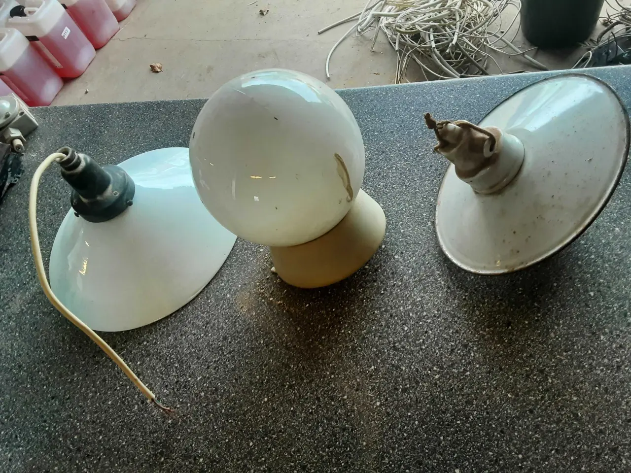 Billede 3 - Tre lampe sælges to i glas en i metal