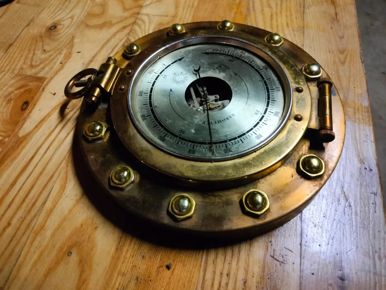 Billede 3 - Maritimt messingbarometer (Koøje-design) – Flot de
