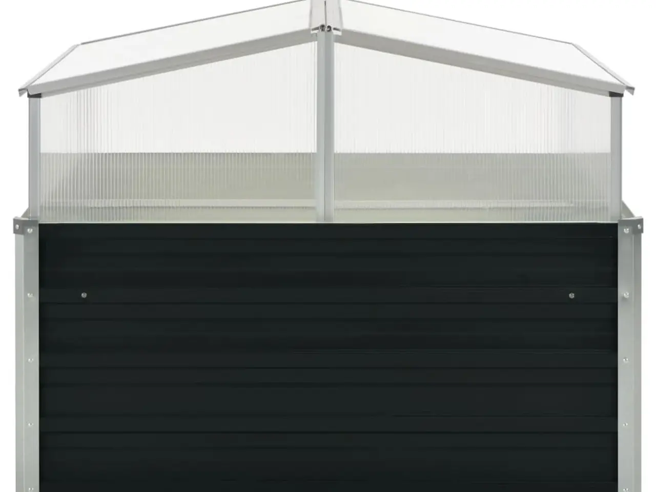 Billede 2 - Drivhus 100 x 100 x 77 cm galvaniseret stål antracitgrå
