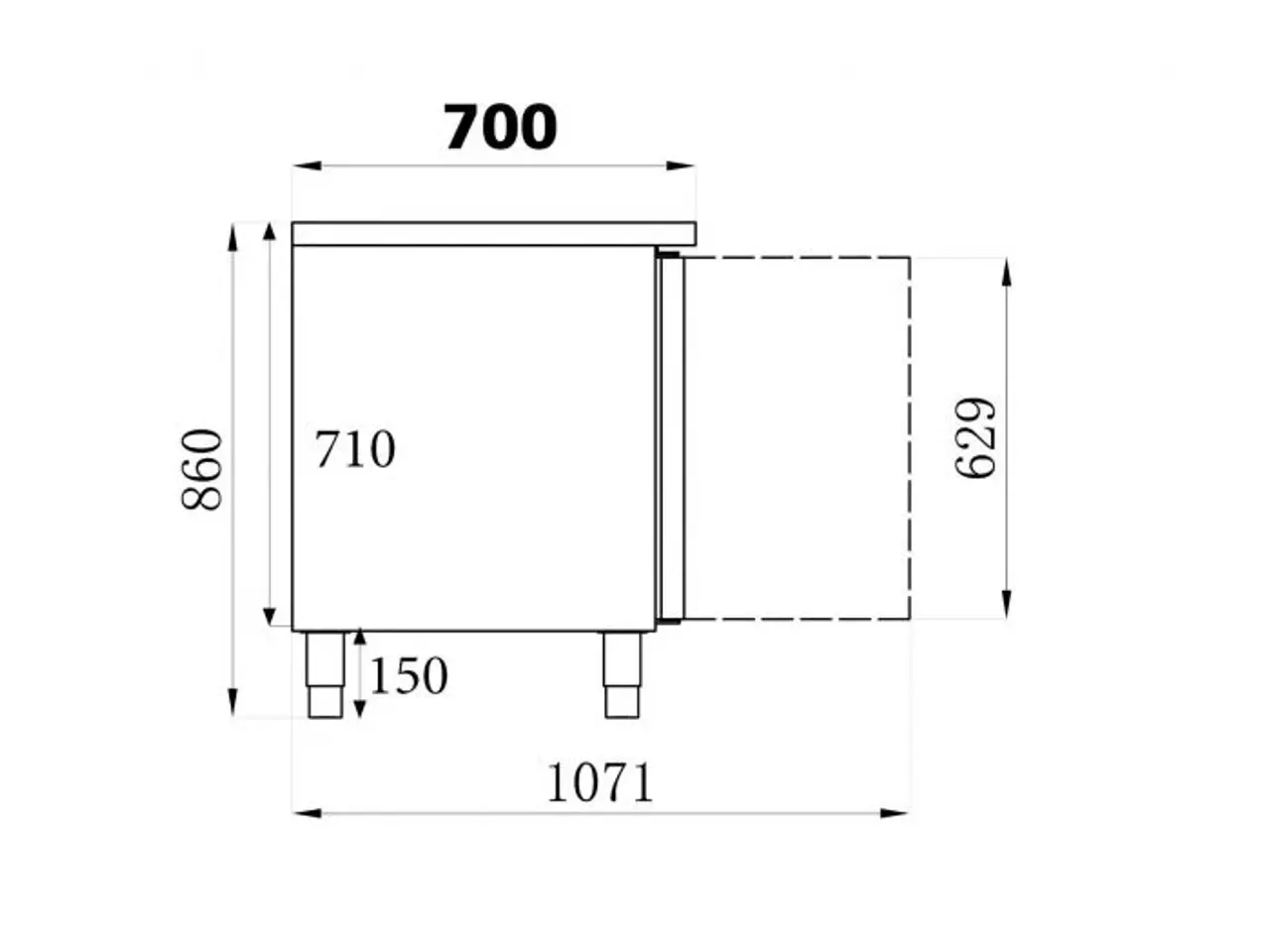 Billede 2 - Frysebord med 2 døre – Combisteel Standard Line