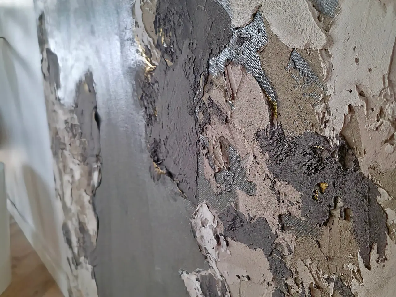 Billede 4 - Abstrakt struktur maleri - 60×80 cm