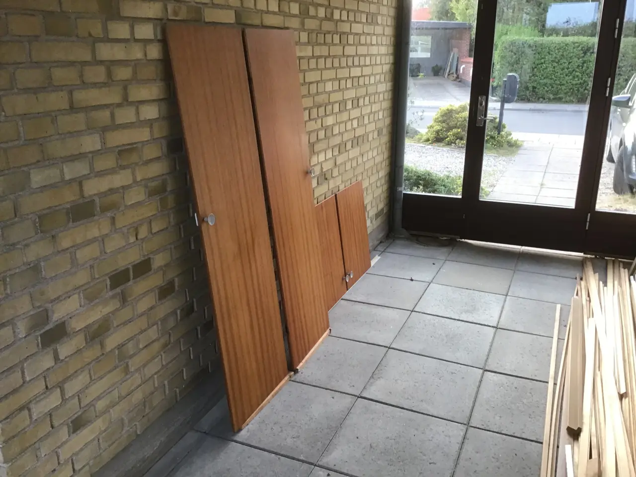 Billede 3 - Skabslåger teak træ 4 garderobelåger køkkenlåger