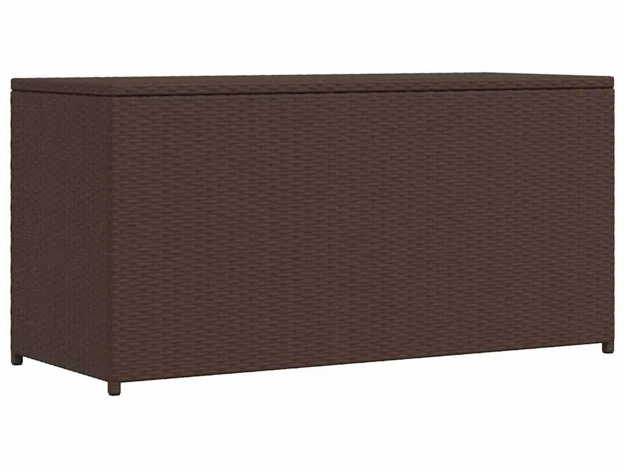 Billede 1 - Udendørs opbevaringskasse i brun polyrattan - 120 × 50 × 60 cm