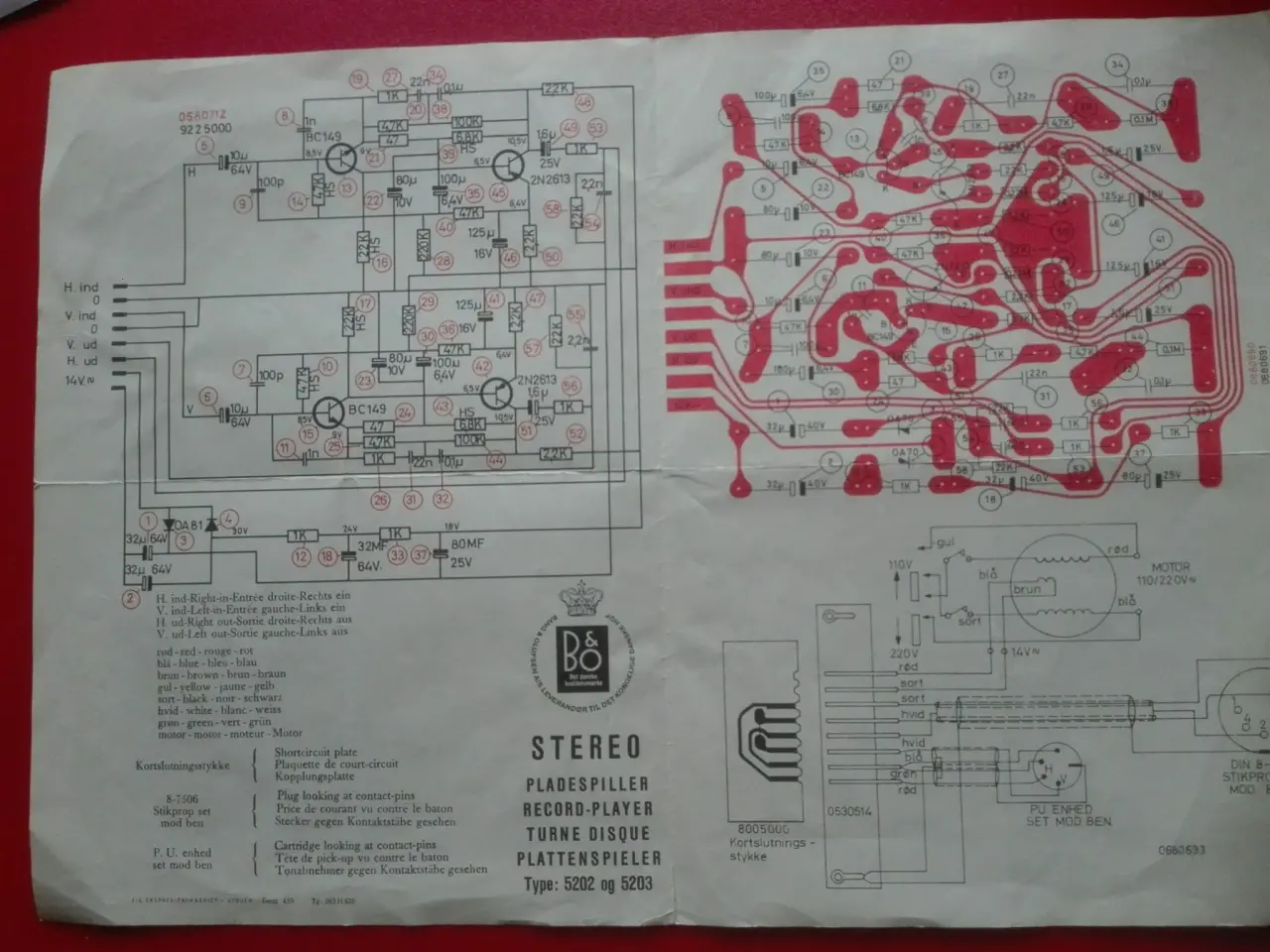 Billede 1 - Diagram til B og O stereopladespiller. Giv bud.
