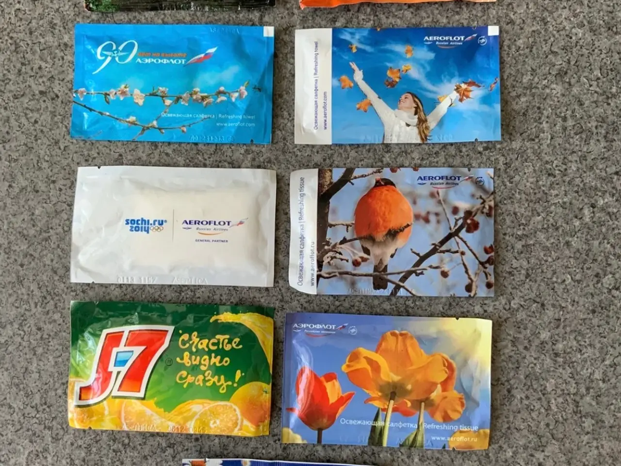 Billede 1 - Retro servietter fra Aeroflot flyveselskab