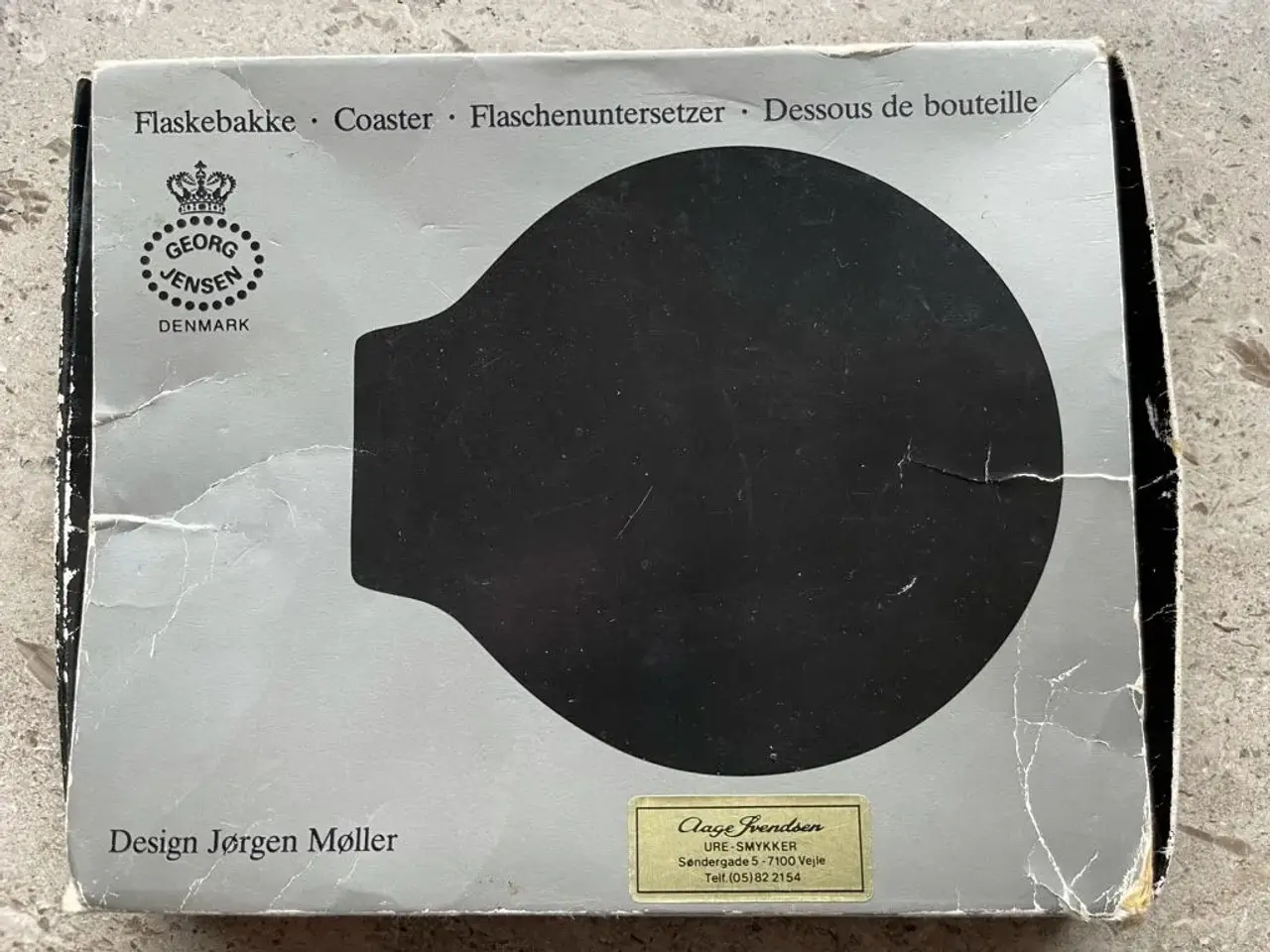 Billede 1 - Georg Jensen bordskåner i stål til vinflaske