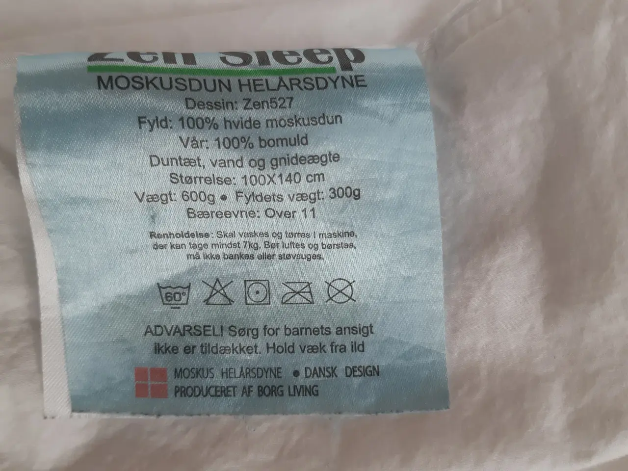 Billede 8 - JUNIOR dyne med andedun - FLOT STAND - SE FOTOS