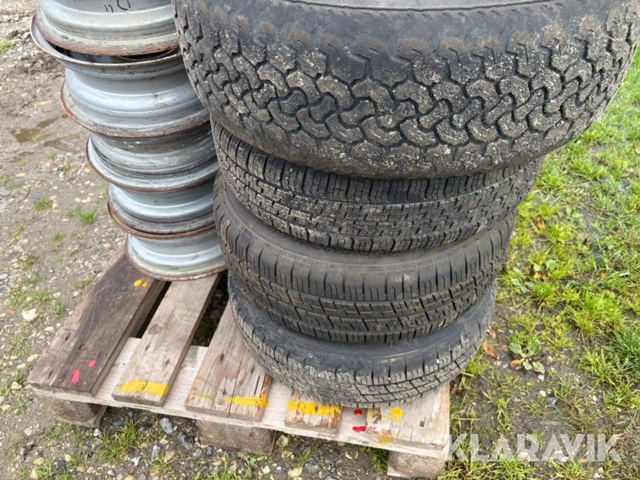 Billede 6 - Trailerhjul 9 Styk komplette samt 5 Styk alufælge