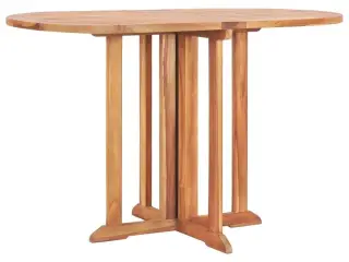 Foldbart havebord 120x70x75 cm massivt teaktræ