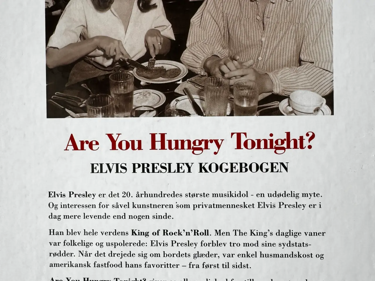 Billede 2 - ELVIS PRESLEY KOGEBOGEN - Are You Hungry Tonight?