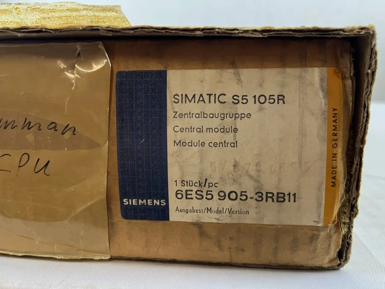 Billede 1 - Siemens SIMATIC S5-105R CPU905 Central modul 6ES5