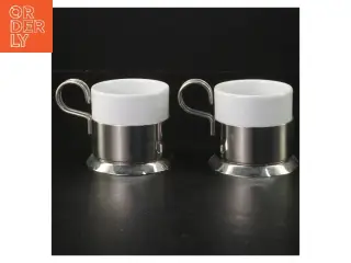 Sæt af porcelænskrus fra Menumed metalhåndtag (str. 6 cm)
