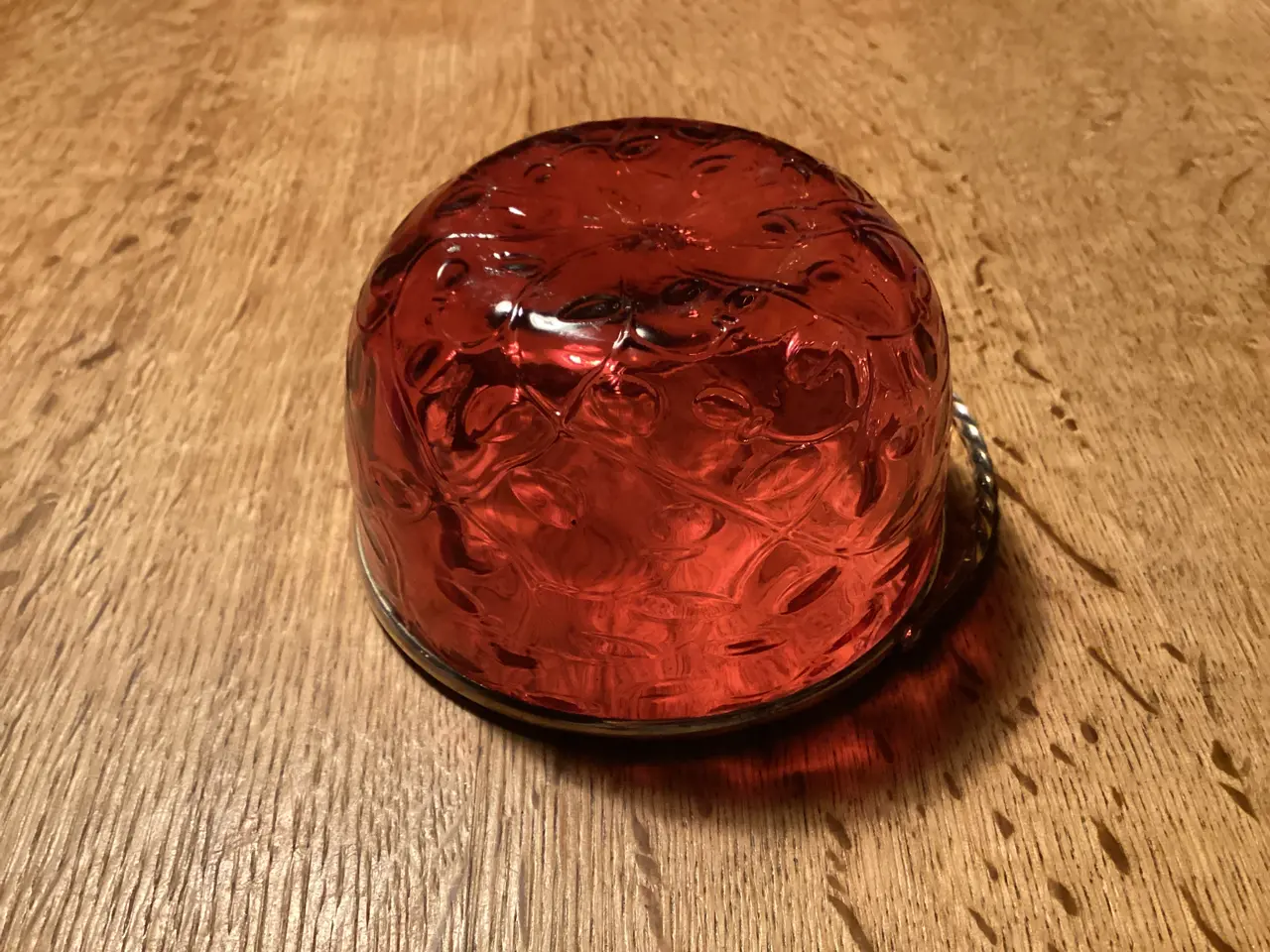 Billede 4 - Kandis skål glas Rosarød mønstret