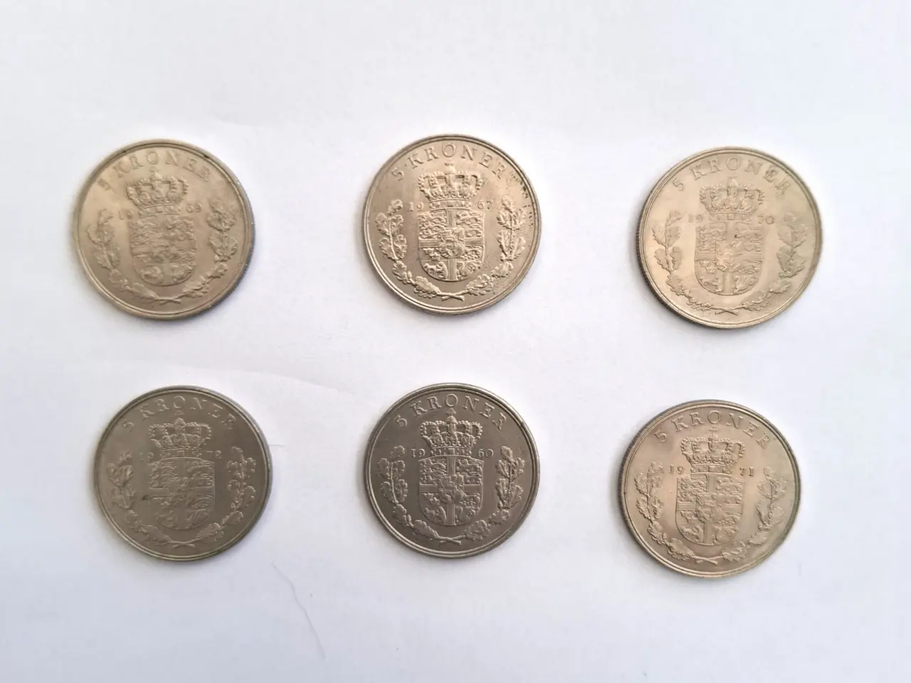 Billede 2 - Mønter Danske 5 kroner