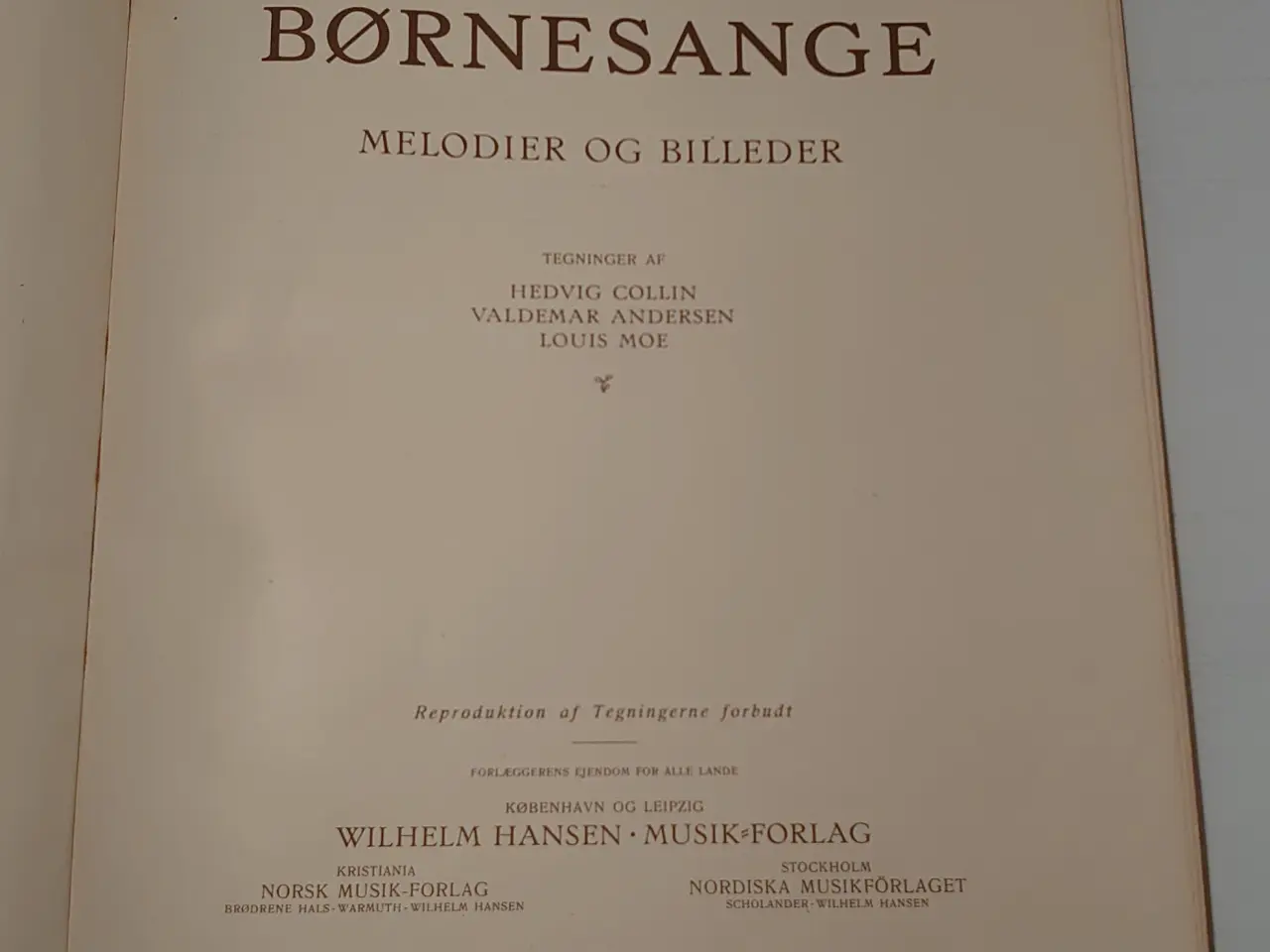 Billede 3 - Vore Børnesange, Melodier og Billeder. 1. samling.