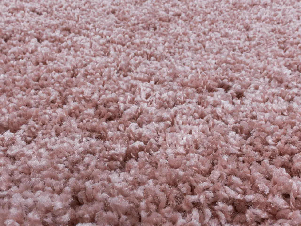 Billede 4 - Rundt shaggy tæppe SYDNEY Unicolor - rosa - 80 x 80 cm