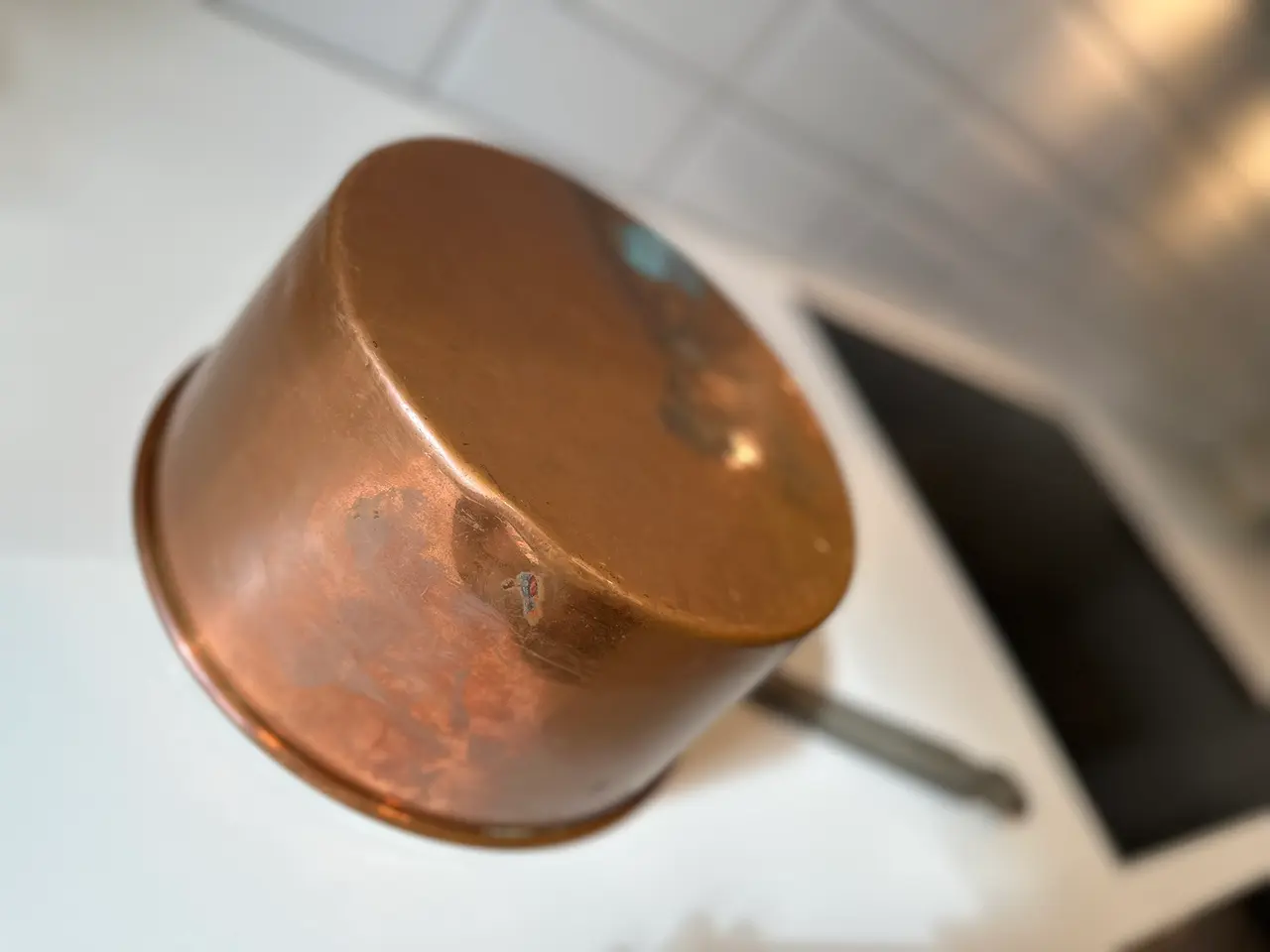 Billede 4 - Kobbergryde med håndtag på hele 5 liter.