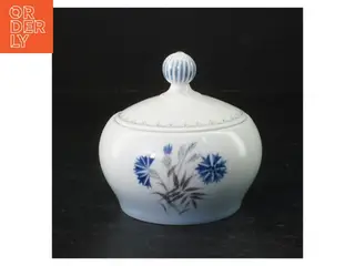 Dementer blå kornblomst B&G porcelænssukkerskål fra B&G, Demeter (str. H. 11,5 cm. ø. 11,5 cm)