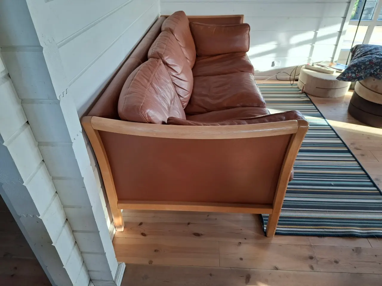Billede 1 - Sofagruppe i læder 3 + 2 Pers.