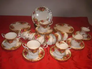 Landsbyrose kaffestel, 12 par kopper
