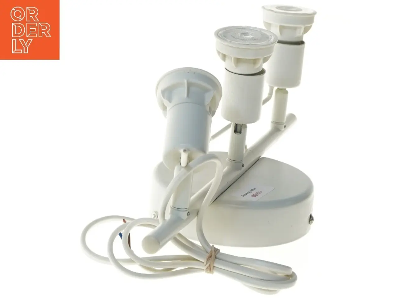 Billede 3 - Hvid LED Væglampe med tre spots (str. 36x13 cm)
