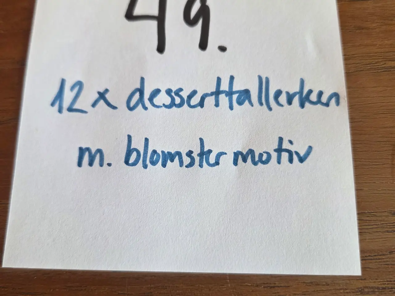 Billede 4 - 12 x Desserttallerkener m. blomstermotiv