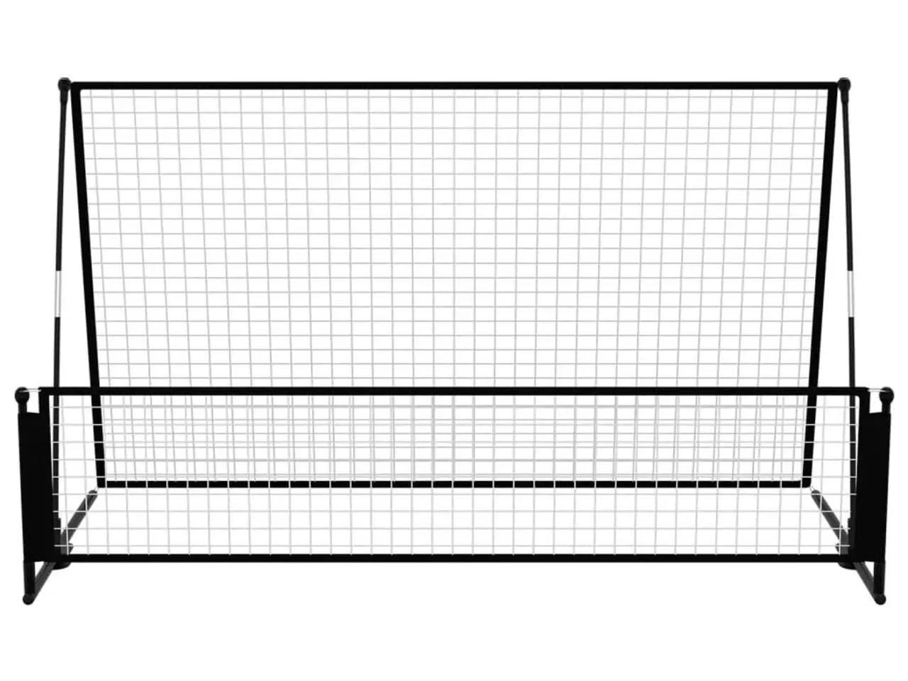 Billede 3 - 2-i-1 fodbold-rebounder 202×104×120 cm - stål, sort