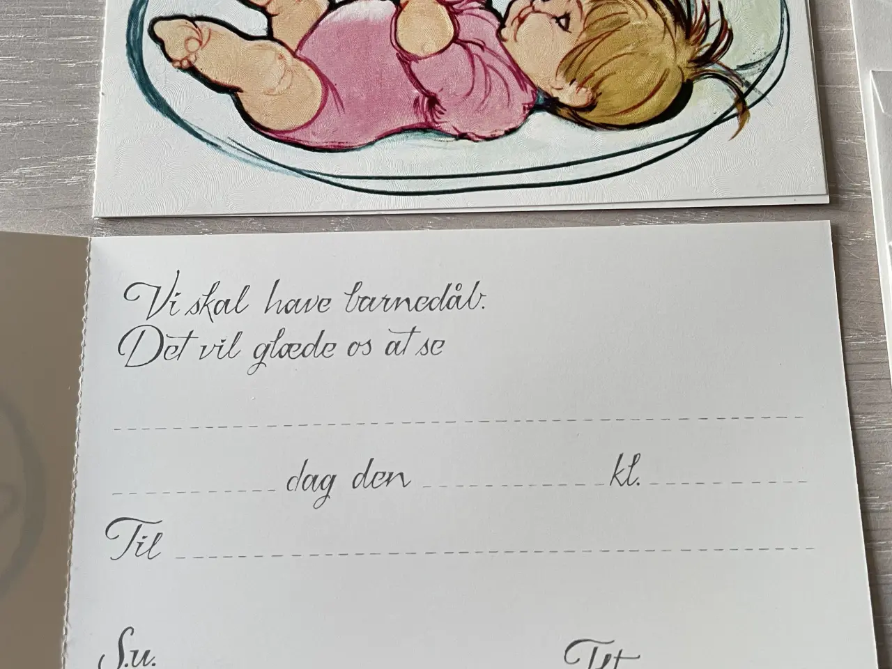 Billede 2 - Invitationer barnedåb 
