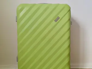 SKARP PRIS! Neongrøn mellemstor kuffert, 60-80L (6