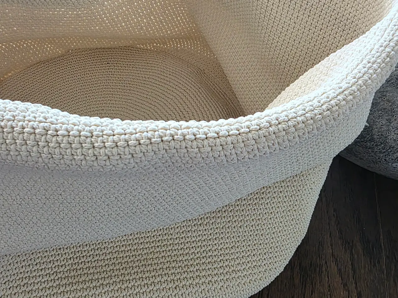 Billede 2 - Stor hæklet kurv Ø40 H50 IKEA