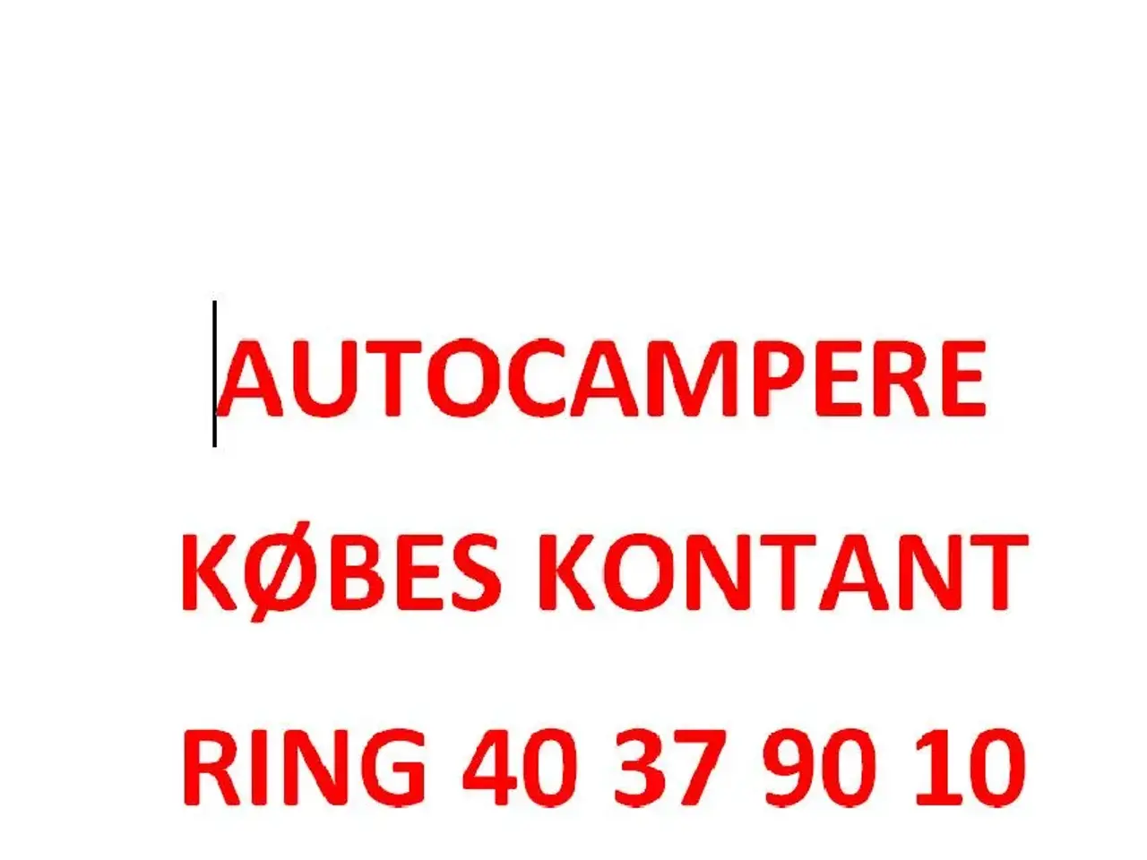 Billede 1 - AUTOCAMPERE KØBES KONTANT