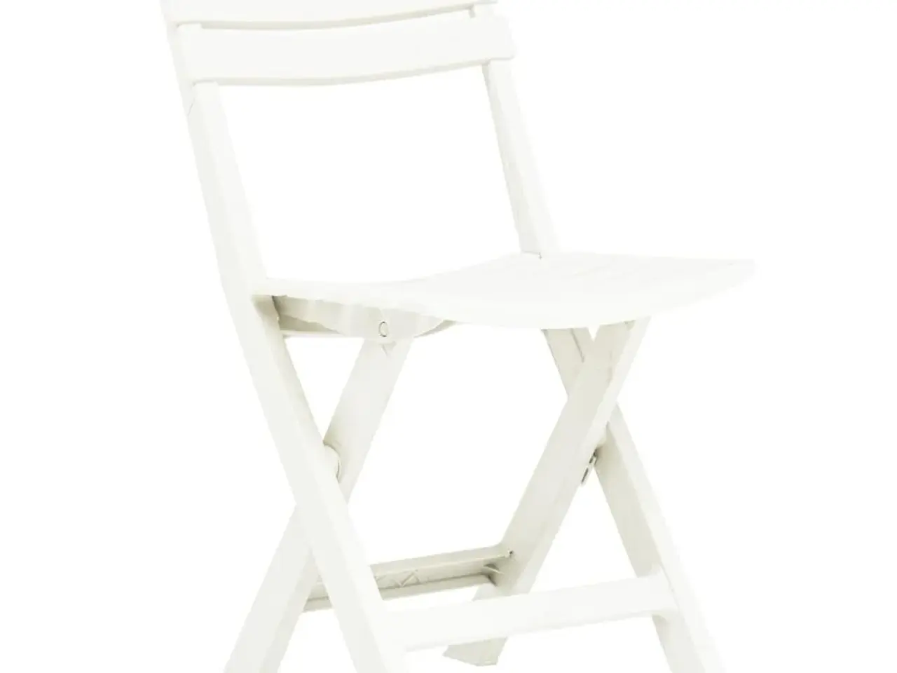 Billede 2 - Foldbare havestole 2 stk. plastik hvid
