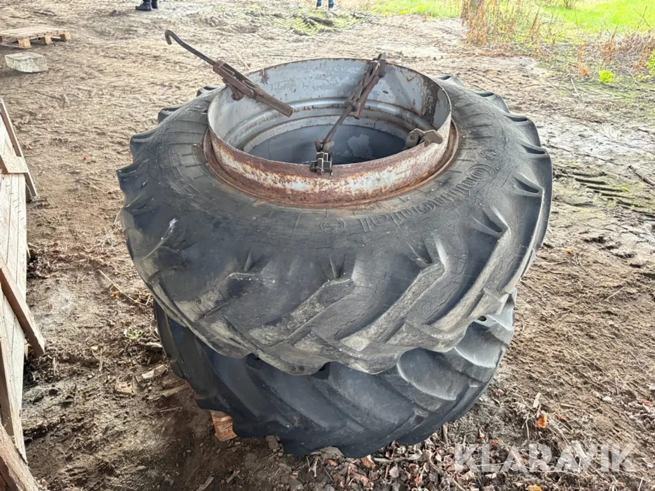 Billede 6 - Traktorhjul Continental Tractor 16.9-30 6PR med fælg 2 styk