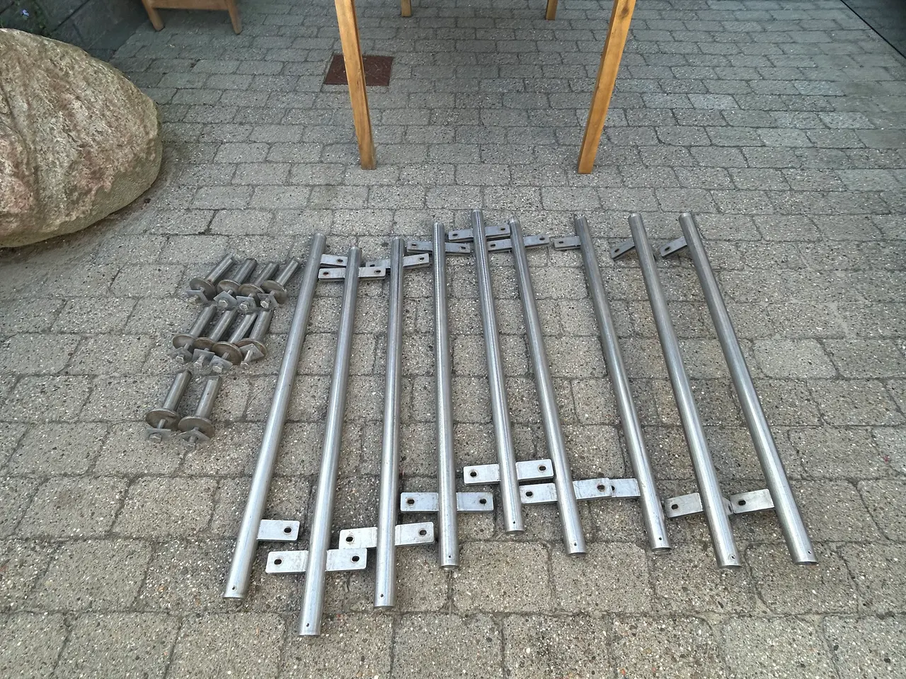 Billede 1 - Terrasse glashegn med rustfri stolper