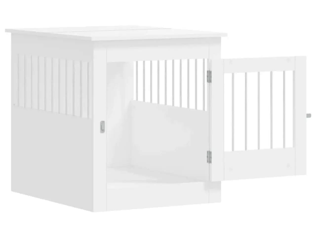 Billede 6 - Hundebur 64,5x80x71 cm konstrueret træ hvid