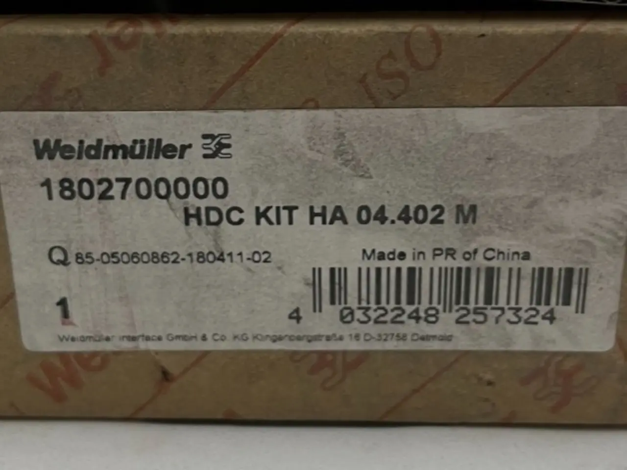 Billede 1 - Weidmüller HDC KIT HA 04.402 M Heavy Duty stik Set