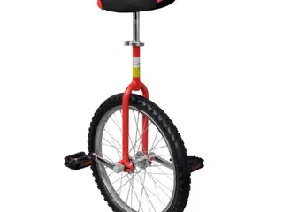 Ethjulet cykel 20" - justerbar sadelhøjde, rød/sort