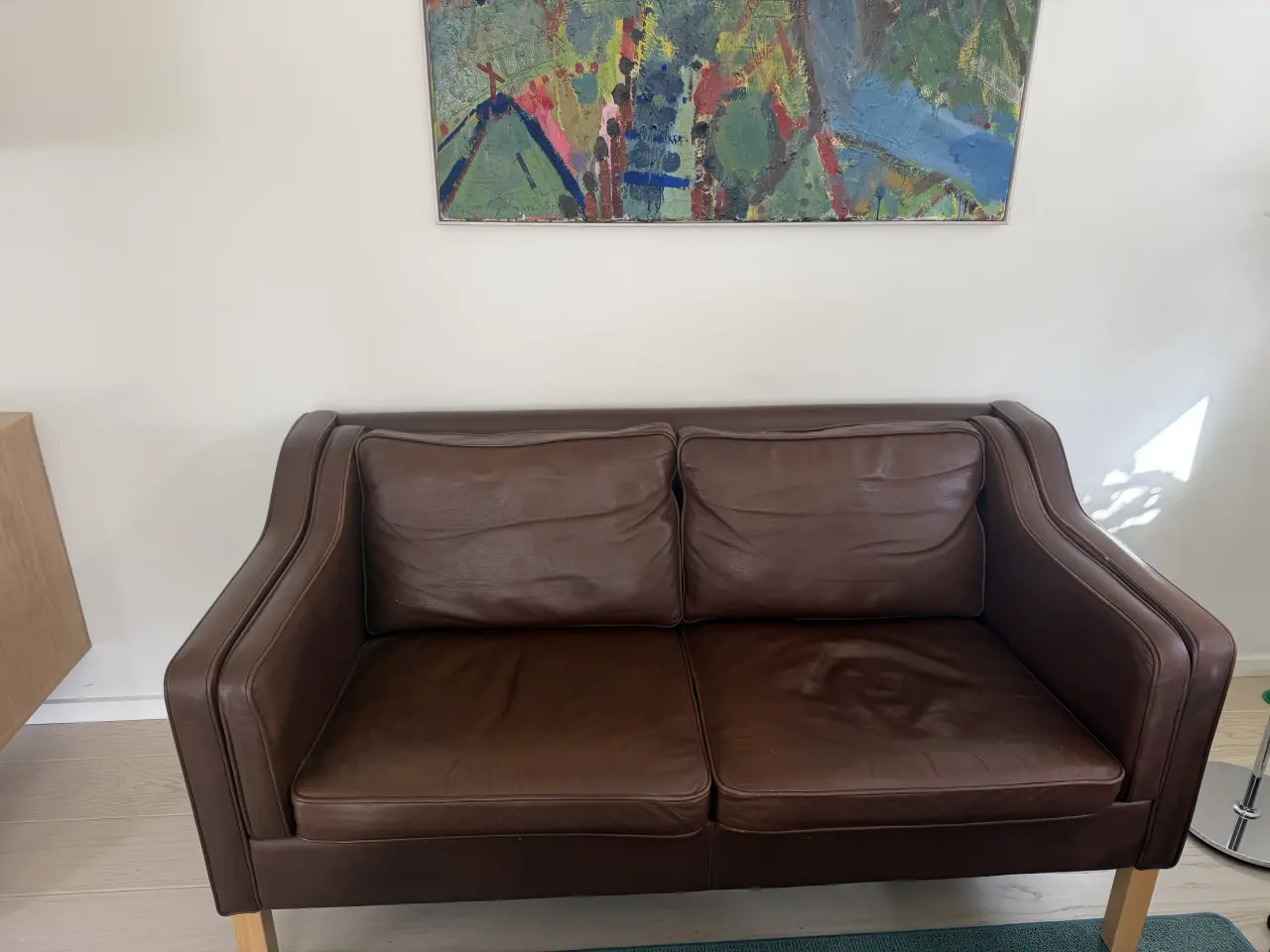 Billede 1 - Sofa i brun læder