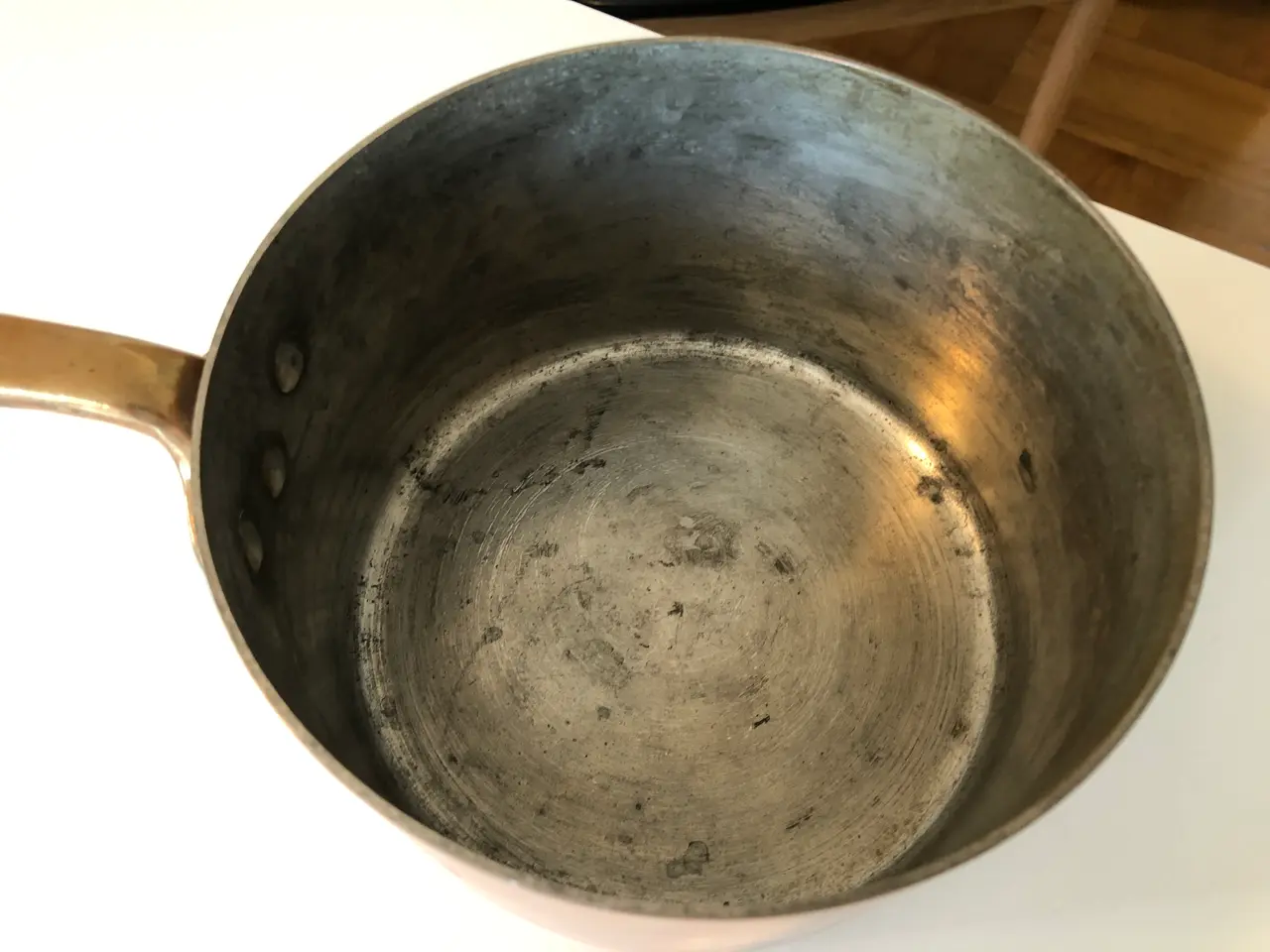 Billede 6 - Kobbergryde Ø16 cm med solidt messinghåndtag