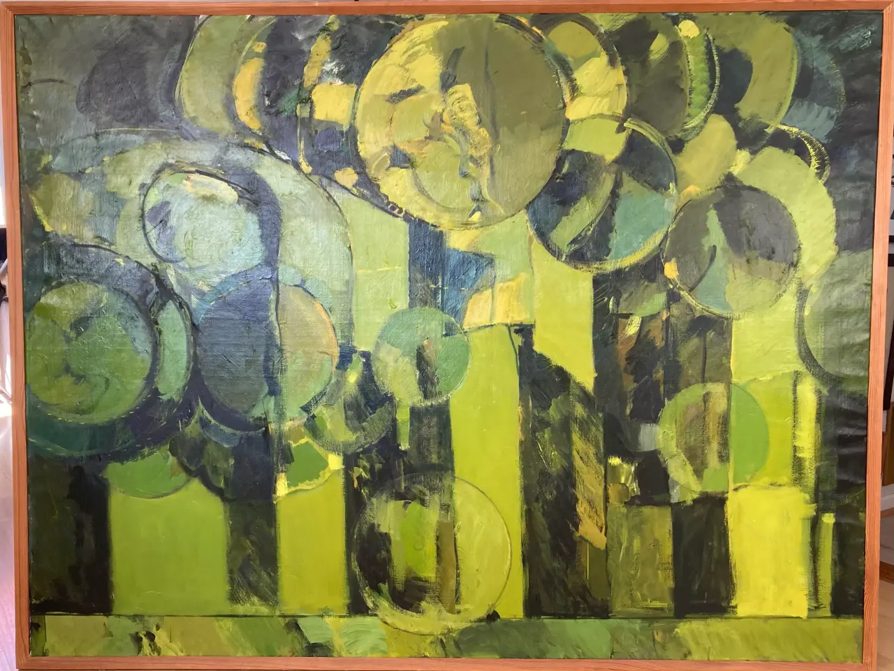 Billede 2 - Niels østergaard komposition i grønt 1970