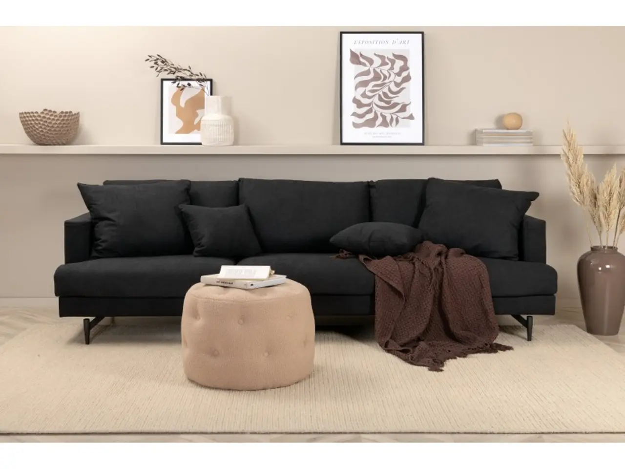 Billede 1 - Sofia 3 personers Sofa - Sort