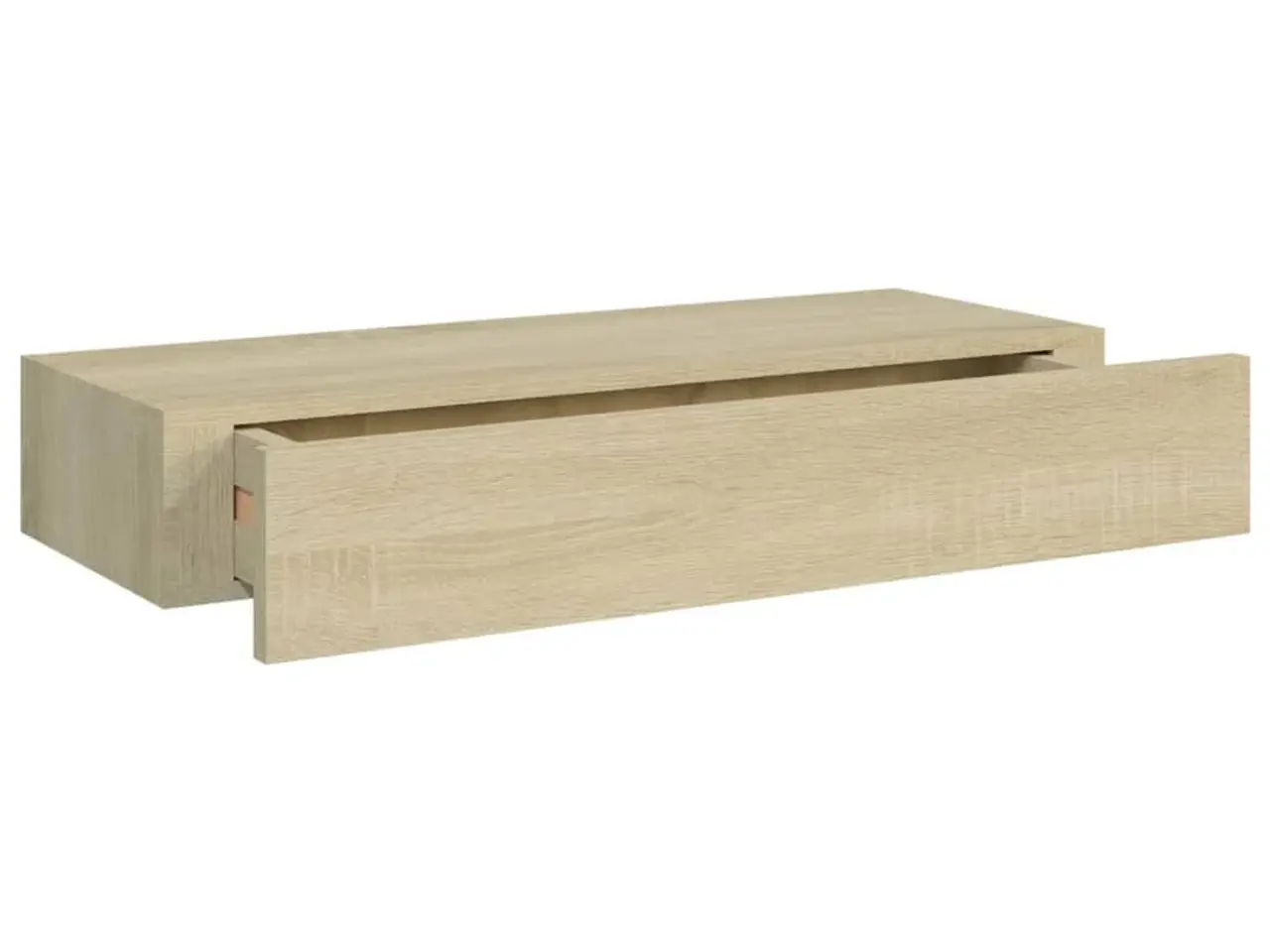 Billede 7 - Væghylde med skuffe - 60×23,5×10 cm i MDF, egetræsfarvet