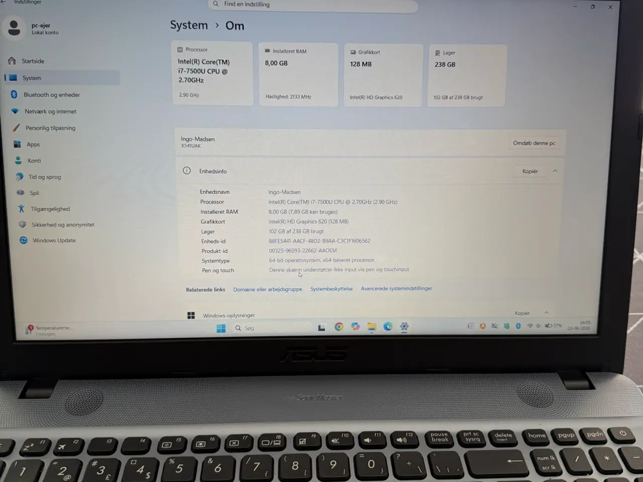 Billede 7 - Asus bærbar 15,6