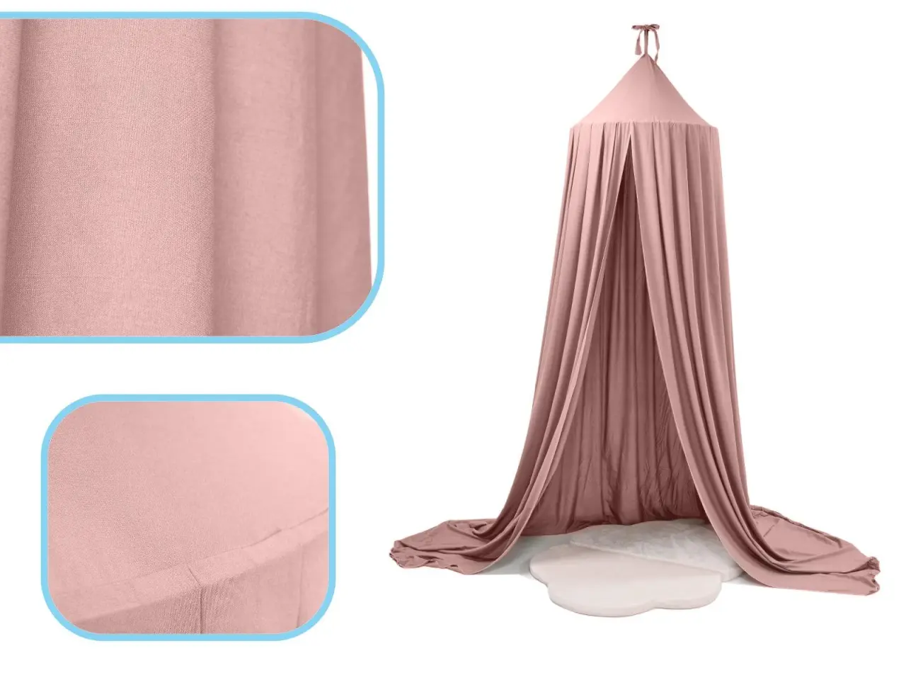 Billede 2 - Sengehimmel / baldakin til børneværelse - tipi-look, rosa